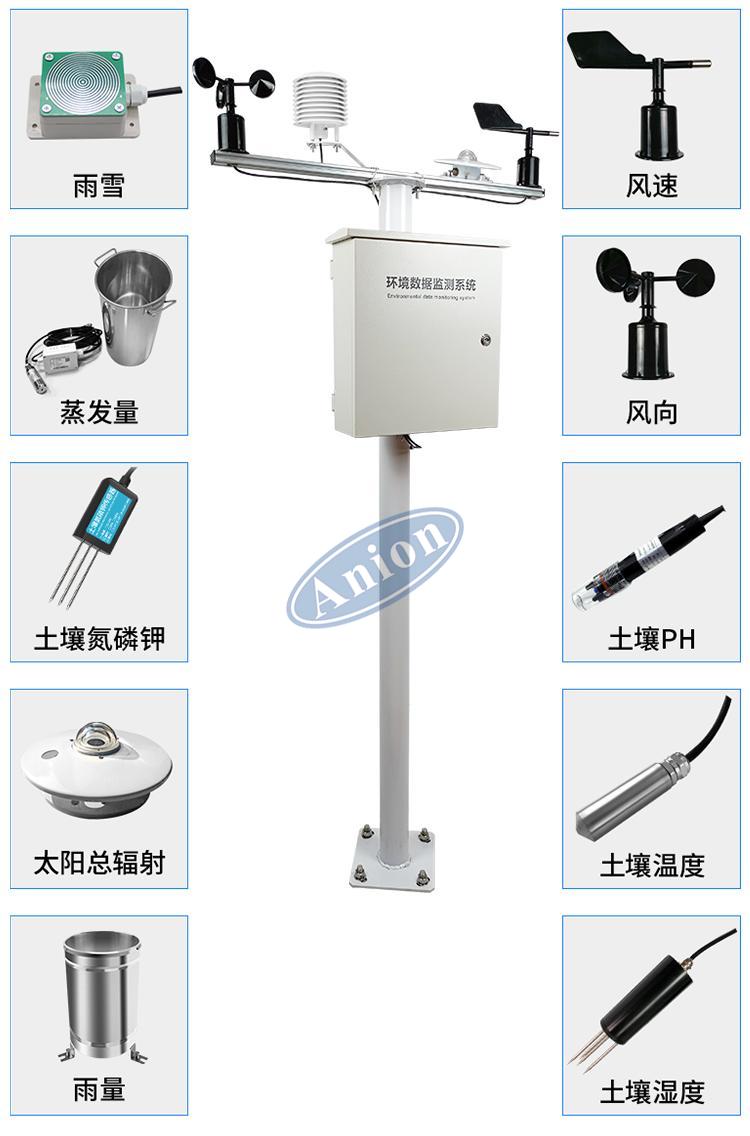 土壤墑情監測站配置土壤溫濕度傳感器，耐腐蝕、抗氧化、抗風
